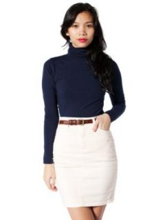 American Apparel Lightweight Stretch Twill High Waist Pencil Skirt at  Womens Clothing store: