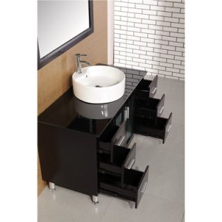Design Element Malibu 47 Single Sink Modern Bathroom Vanity Set