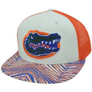 NCAA Florida Gators Turbo Zubaz Mesh Flat Bill Snapback Constructed Hat Cap : Sports Fan Baseball Caps : Sports & Outdoors