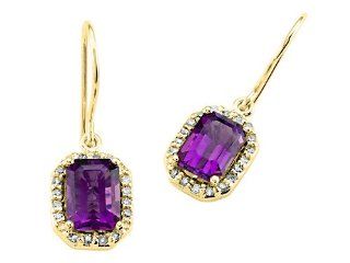 Genuine Amethyst Earrings by Effy Collection 14 kt Yellow Gold: Finejewelers: Jewelry