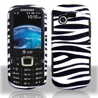 Black White Zebra Stripe Hard Cover Case for Samsung Evergreen SGH A667: Cell Phones & Accessories