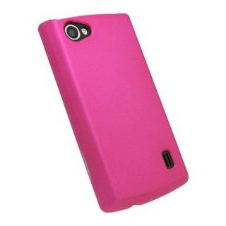 Rose Pink Rubberized Hard Case Cover for LG Optimus M+ MS695: Cell Phones & Accessories