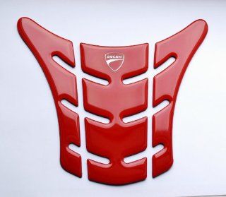 Red Plastic Motorcycle Tank Protector Pad for Ducati Monster 696 796 1100: Automotive