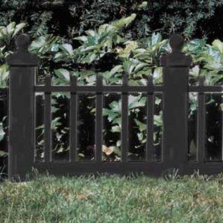 Colonial Fence Garden Edging   Black : Outdoor Decorative Fences : Patio, Lawn & Garden