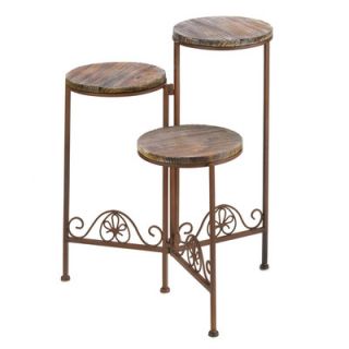 Zingz & Thingz Antiqued Tri Level Plant Stand