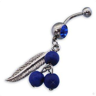 Piercing Navel Ring Dream Catcher wih balls darkblue #674, body jewellery: Jewelry