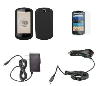 Impulse 4G (AT&T) Premium Combo Pack   Black Silicone Soft Skin Case Cover + Atom LED Keychain Light + Screen Protector + Wall Charger + Car Charger: Cell Phones & Accessories