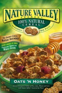 Nature Valley Oats 'n Honey Cereal, 14 Ounce Box (Pack of 5)  Breakfast Cereals  Grocery & Gourmet Food