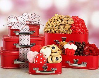 Sweet Valentine Gift Basket   Gift Basket for Women  OR  Valentines Day Gift Basket for Girlfriend, Wife For Her. : Other Products : Everything Else