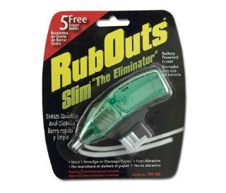 Eraser, Battery Powered. 2 Pack. RubOuts Slim. 701 88 : Electric Erasers : Office Products