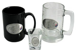 Three Piece Beverage Gift Set with Motorcycle Emblems: Automotive
