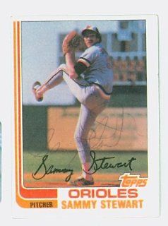 Sammy Stewart AUTO 1982 Topps #679 Orioles: Sports Collectibles