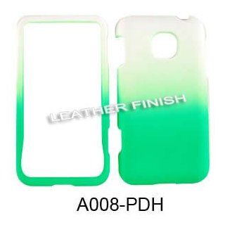 ACCESSORY HARD RUBBERIZED CASE COVER FOR LG OPTIMUS 2 AS680 TWO TONE WHITE GREEN: Cell Phones & Accessories