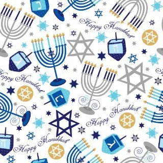 Jillson Roberts 1/2 Ream Recycled Hanukkah Gift Wrap, Festival of Lights, 416 Feet x 30 Inch (XB705.50) : Gift Wrap Paper : Office Products