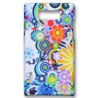 Bfun Packing Colorful Flowers Hard Cover Case Skin For For LG OPTIMUS L7 P705/P705G/700: Cell Phones & Accessories