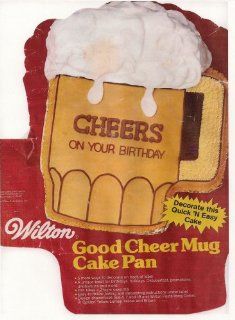 Wilton Cake Pan Good Cheer Mug/Beer Mug (502 3965, 1984) Novelty Cake Pans Kitchen & Dining