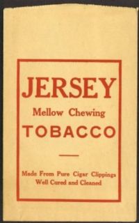 Jersey Mellow Chewing Tobacco unused package 1930s: Entertainment Collectibles