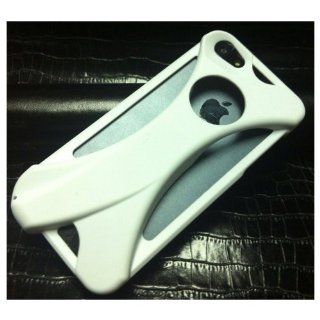2013 Silicone Horn Stand Trumpet Amplifier Loudspeaker Rubberized Sound Amplifier Case Cover for Iphone 5s 5 No External Power Without Retail Packaging   White: Cell Phones & Accessories