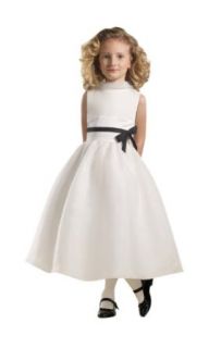 Ball Gown Small Round Collar Ankle Length Flowers Girl Dress Satin Clothing
