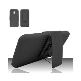 Black Heavy Duty Holster Cover Case for Samsung Galaxy S2 S II Sprint Boost Virgin SPH D710 Epic Touch 4G Cell Phones & Accessories