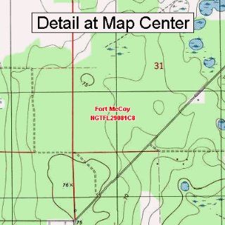 USGS Topographic Quadrangle Map   Fort McCoy, Florida (Folded/Waterproof) : Outdoor Recreation Topographic Maps : Sports & Outdoors