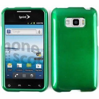 ACCESSORY HARD SHINY CASE COVER FOR LG OPTIMUS ELITE / OPTIMUS M+ LS 696 SOLID DARK GREEN: Cell Phones & Accessories