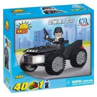 New! COBI Action Town S.W.A.T. Car 40 Piece Building Block Set: Toys & Games