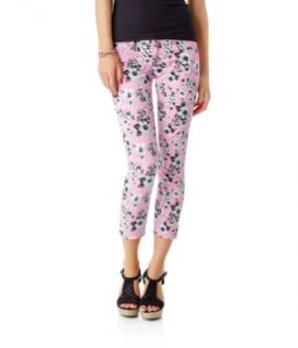 Aeropostale Women's Floral Cropped Leggings Pants at  Womens Clothing store: