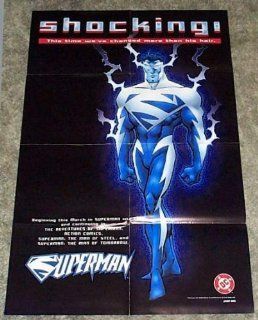 1997 Superman Shocking Blue Costume DC Comics Store Promo Poster : Prints : Everything Else