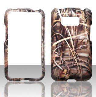 2D Camo Grass LG Optimus Elite LS696 Sprint, Virgin Mobile Case Cover Hard Protector Phone Cover Snap on Case Faceplates: Cell Phones & Accessories