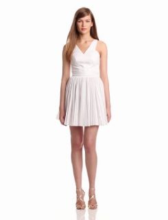 Robert Rodriguez Women's Pleated Cut Out Dress, White, 10