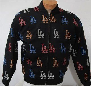 New! MLB Los Angeles Dodgers Bling LA Rhinestone Wool Blend Zip UP Jacket   Large : Sports Fan Baseball Caps : Sports & Outdoors
