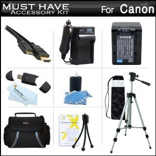 Must Have Accessory Kit For Canon VIXIA HF R52, HF R50, HF R500, HF R32, HF R30, HF R300, HF R42, HF R40, HF R400 Digital Camcorder Includes Extended Replacement (2000Mah) BP 718 Battery + Ac/Dc Charger + Deluxe Case + 50 Tripod + Mini HDMI Cable + More  