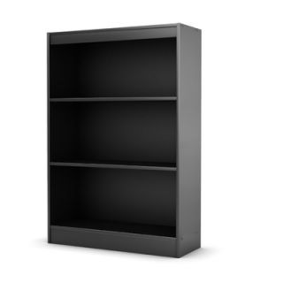 South Shore Axess Three Shelf Bookcase in Black