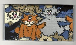Scaredy Cat Cats on Blue Checkbook Cover: Everything Else