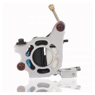 OnceAll 10 Wrap Coils Aluminum Alloy Shader Tattoo Machine Silver 706 2 : Beauty