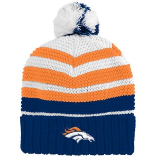 NFL Team Apparel Youth Denver Broncos Cuffed Pom Knit Girls Hat   Size: Youth