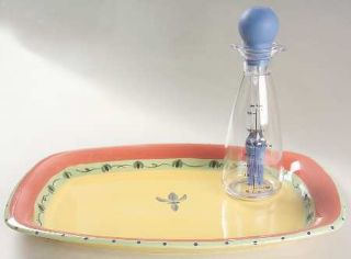 Pfaltzgraff Pistoulet 2pc Barbeque Set (16 Platter & Glass Bottle), Fine China