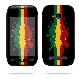 Protective Vinyl Skin Decal Cover for Nokia Lumia 710 4G Windows Phone T Mobile Cell Phone Sticker Skins Rasta Flag: Cell Phones & Accessories