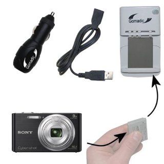 Sony Cybershot W730 / DSC W730 compatible Battery Charger Kit   Contains multiple charging options, including AC Wall, DC Car and USB Port : Digital Camera Battery Chargers : Camera & Photo