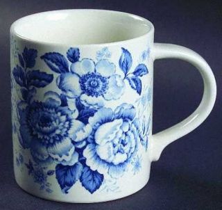 Ralph Lauren Morning Garden Blue Mug, Fine China Dinnerware   Blue Floral, Flute