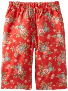 Room Seven Baby Girls Infant Dada Pants, Red Fancy Flower, 74/12 Months: Clothing