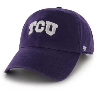 47 BRAND Mens TCU Horned Frogs Basic Clean Up Adjustable Cap   Size