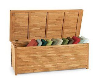 New Grade A Teak Wood Outdoor Patio Pool Storage Box : Lidded Home Storage Bins : Patio, Lawn & Garden