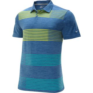 NIKE Mens Sport Pile Stripe Short Sleeve Golf Polo   Size: 2xl, Military Blue