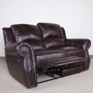 Fulton Bonded Leather Dual Reclining Loveseat
