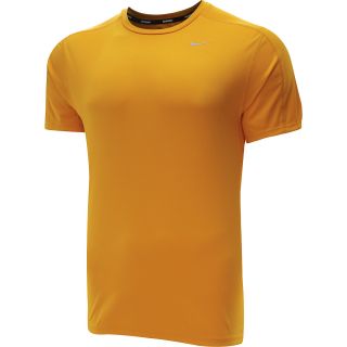NIKE Mens Relay Crew Short Sleeve Running T Shirt   Size Xl, Kumquat/silver