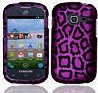 Purple Leopard Print Hard Cover Case for Samsung Galaxy Centura SCH S738C Straight Talk: Cell Phones & Accessories