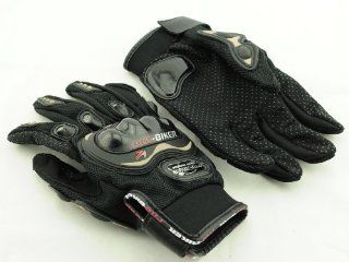 Aborn New Pro biker Motorcycle Gloves Carbon Fiber ATV Racing Armored Gloves(Black): Automotive