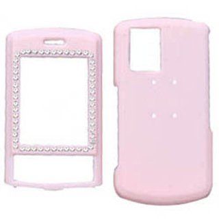 Hard Plastic Snap on Cover Fits LG CU720 Shine Pink Rubberized Diamond AT&T: Cell Phones & Accessories